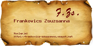 Frankovics Zsuzsanna névjegykártya